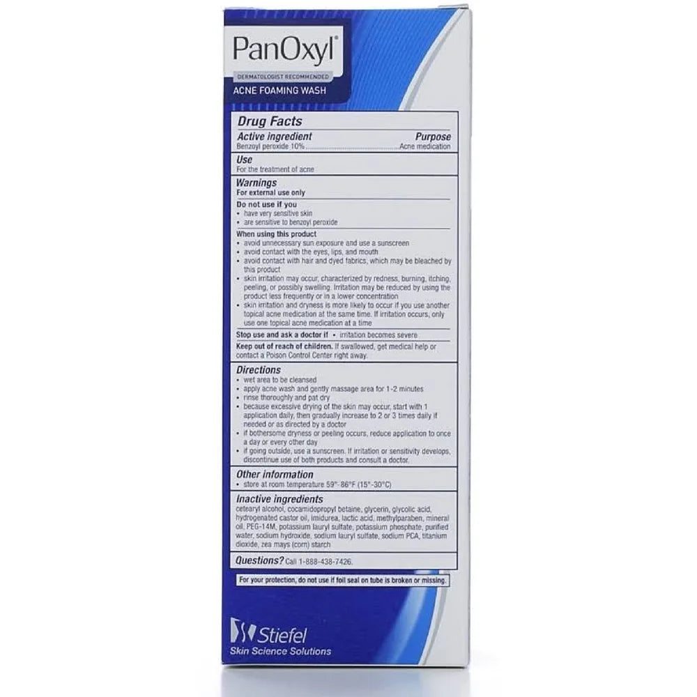 10% of Foaming (Pack 5.5 oz Acne Wash 2) PanOxyl