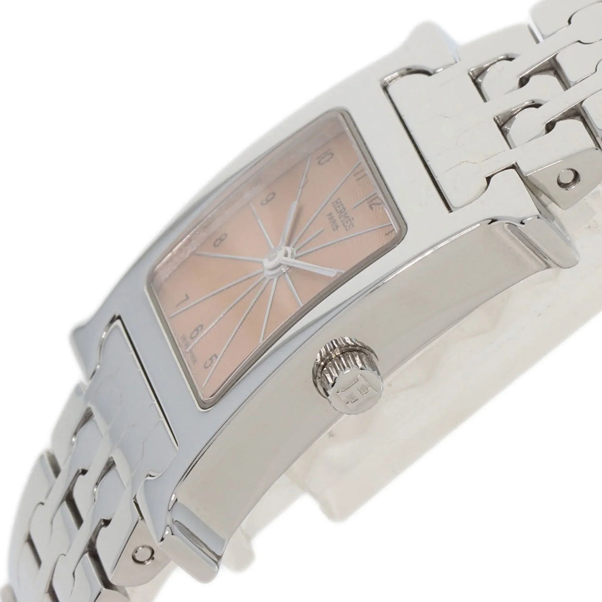 Ladies Wristwatch HH1.210 Steel/SS Pre-Owned Stainless Watch (Good) Hermes H HERMES