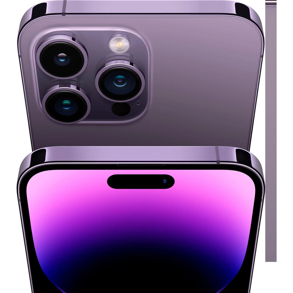 Refurbished-Good Unlocked Apple Pro GSM Purple iPhone CDMA Max Smartphone Deep Pre-Owned 256GB - / 14