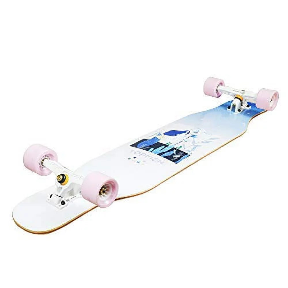 Hard Freestyle Skateboard Carving Dance WHOME Longboard Beginners Alpine PRO Layer Dancing for Maple - 42 Cruising 8 for and Adults Inch Includes Rock T-Tool Dancing Boarding Complete