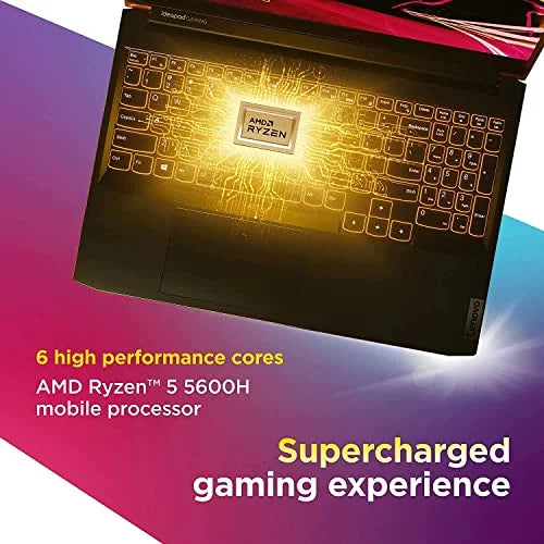 RAM Ryzen 11, SSD, 3050 IdeaPad 1TB Laptop, Gaming Keyboard, Windows Backlit 32GB 3 5-5600H, Bluetooth, Webcam, 4GB Shadow WiFi, AMD GDDR6, RTX FHD Lenovo 15.6" 120Hz Ti Gaming