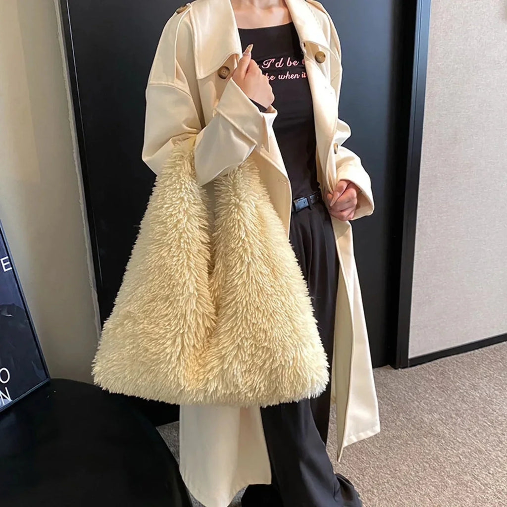 And Handbags Autumn Shoulder Armpit Plush New Trend Bag Large-capacity For Cute Designer Ainter Tote Luxury Fashion Women Bags