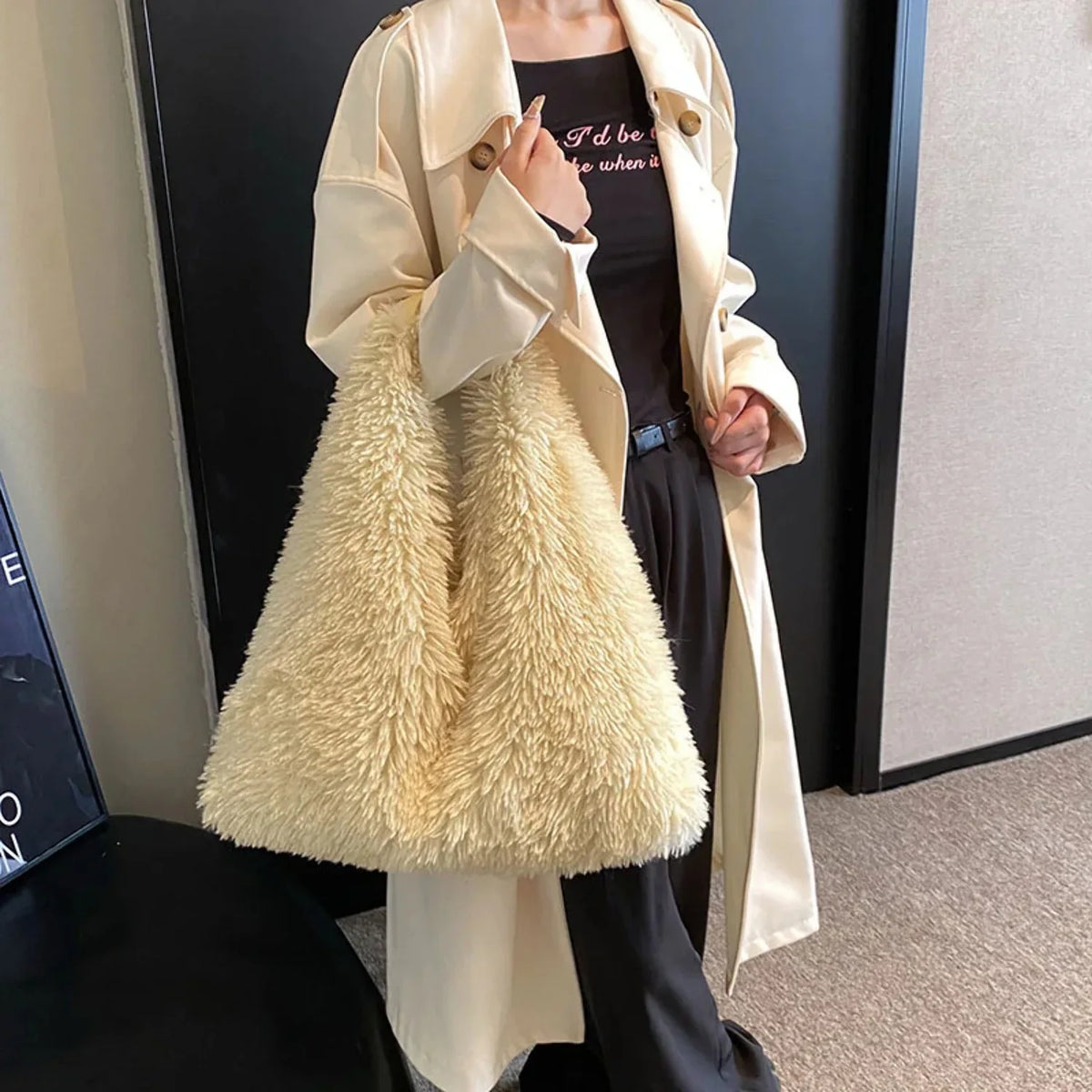 And Handbags Autumn Shoulder Armpit Plush New Trend Bag Large-capacity For Cute Designer Ainter Tote Luxury Fashion Women Bags