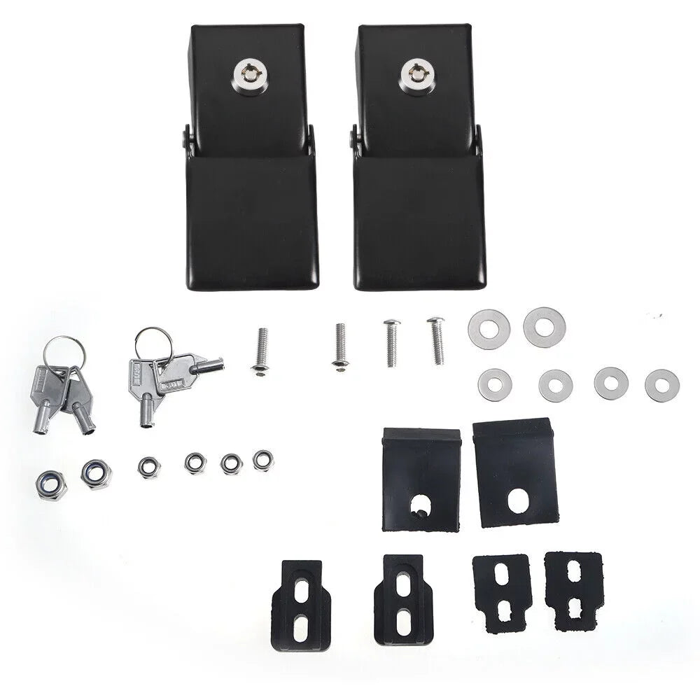 for & Latch Easy JK Wrangler High-Quality Kit Hood JKU Materials Pins - Strong - - Jahy2Tech Locking Jeep Stylish Installation