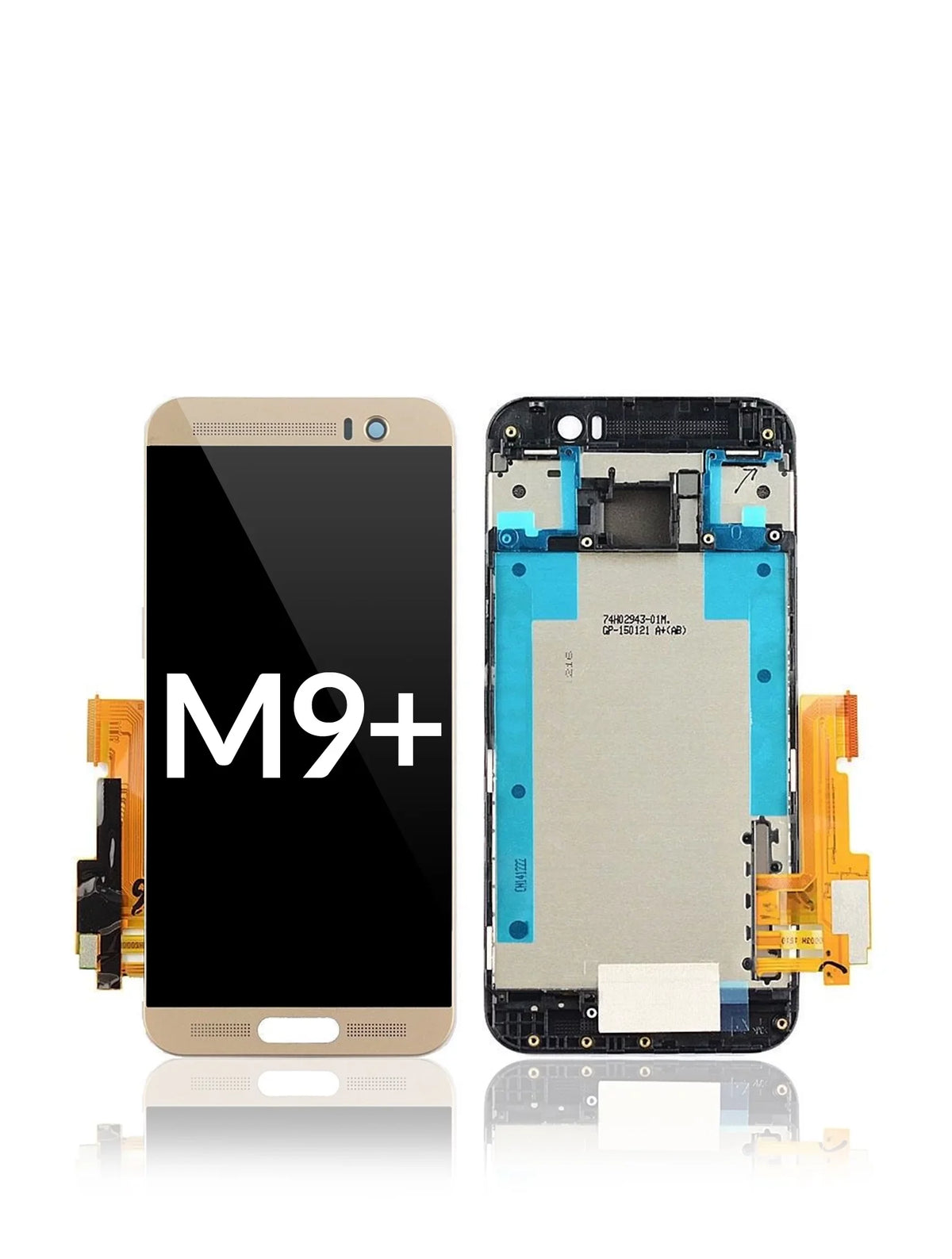 For Replacement LCD Plus Assembly (Gold) M9 Compatible With Frame HTC