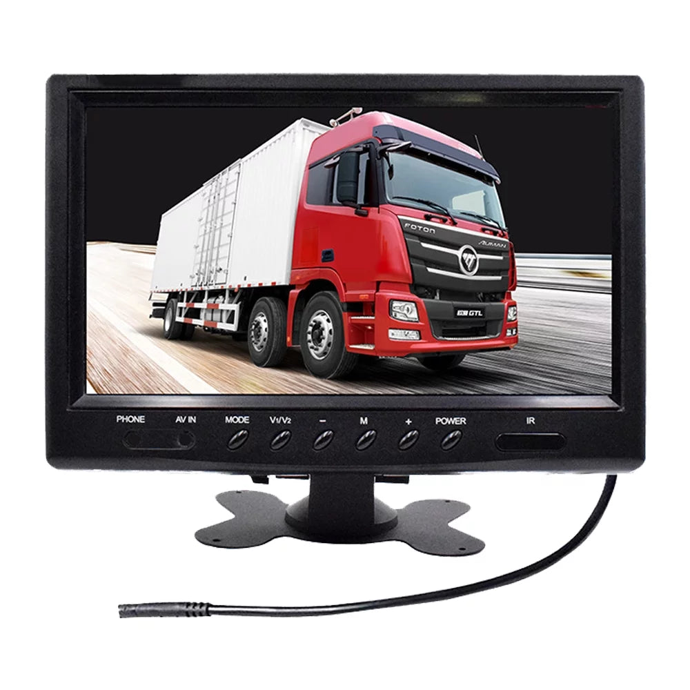 to Color and Video for Install Reverse,Front-View, Camera HD LCD Reverse Input Monitor, Car 9 Rear Inch Connection. Camera Display View TFT Rear View Backup Side-View Easy Two-Way