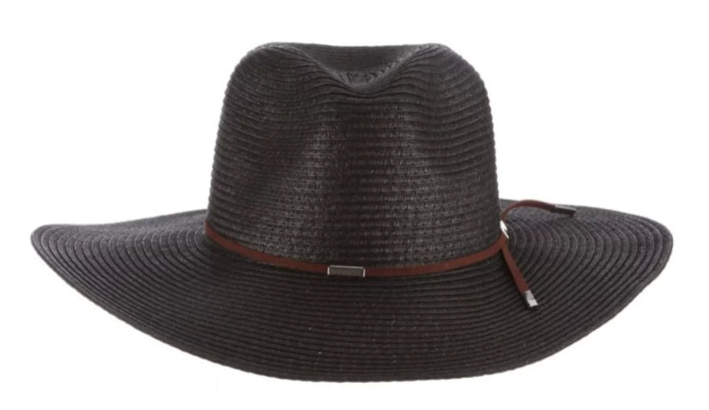 Suede Safari with Faux . One TSCLP249-BLK Trim- Braid Size Scala Hat