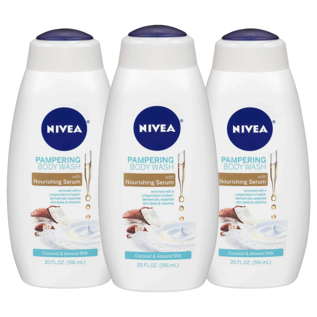Milk Fl Body Hydrating Nourishing 3-Pack, Coconut Wash - Bottles and Oz 20 Almond Serum, Trio