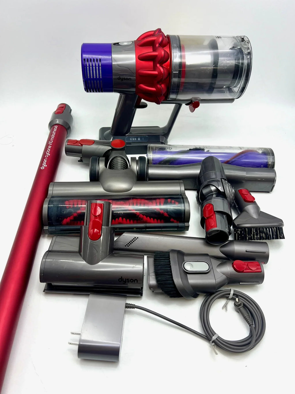 Pre-Owned (Fair) Cordless Dyson 244393-01 - V10 Motorhead Cyclone PURPLE/RED Vacuum Stick
