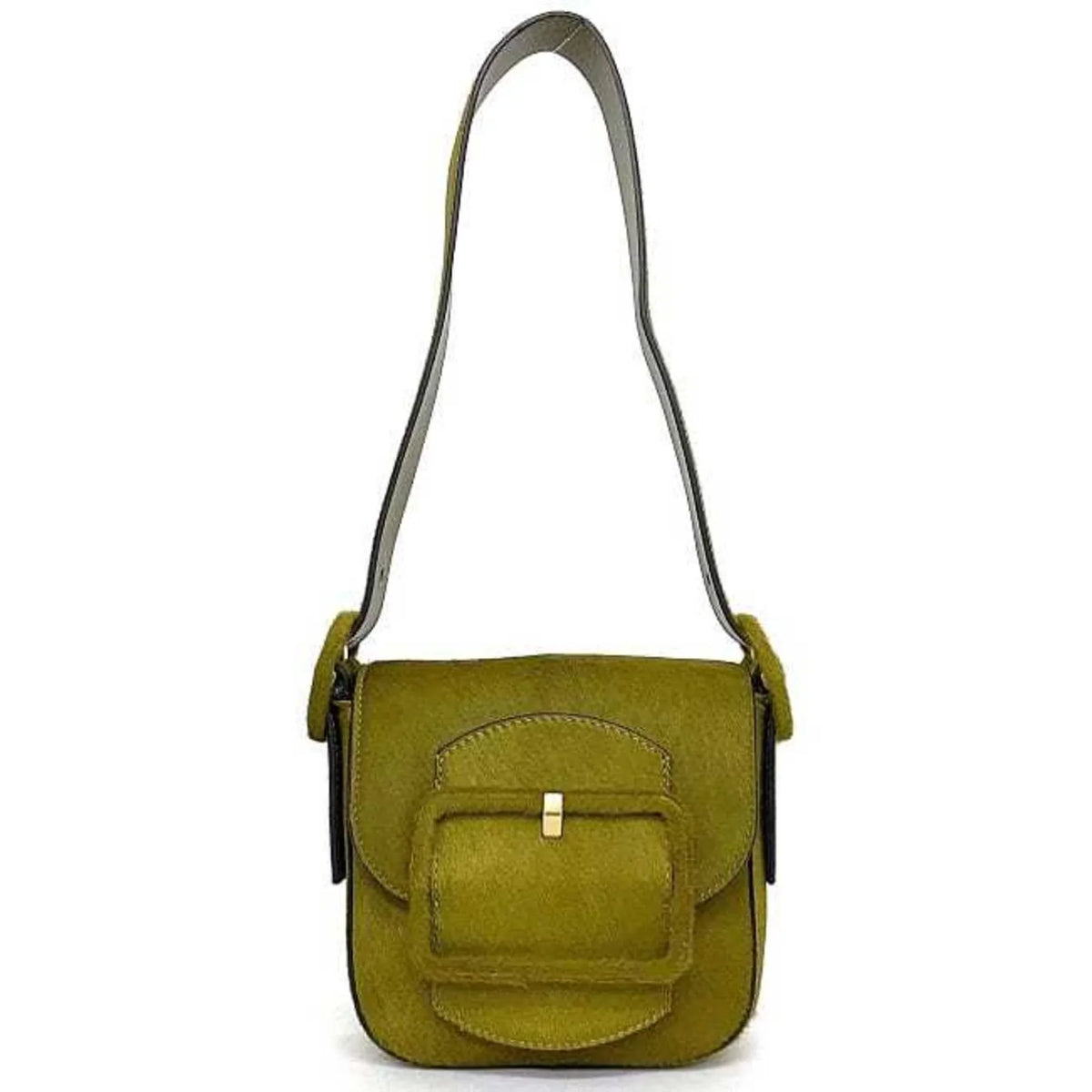 TORY Flap Harako Green Leather Bag Burch Half Pre-Owned (Good) BURCH Women's Moon Tory Belt