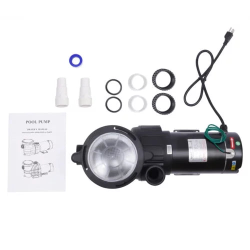 Strainer Pump Ground 5547GPH Swimming 1.5HP Motor 41FT Filter Pool w/ In/Above