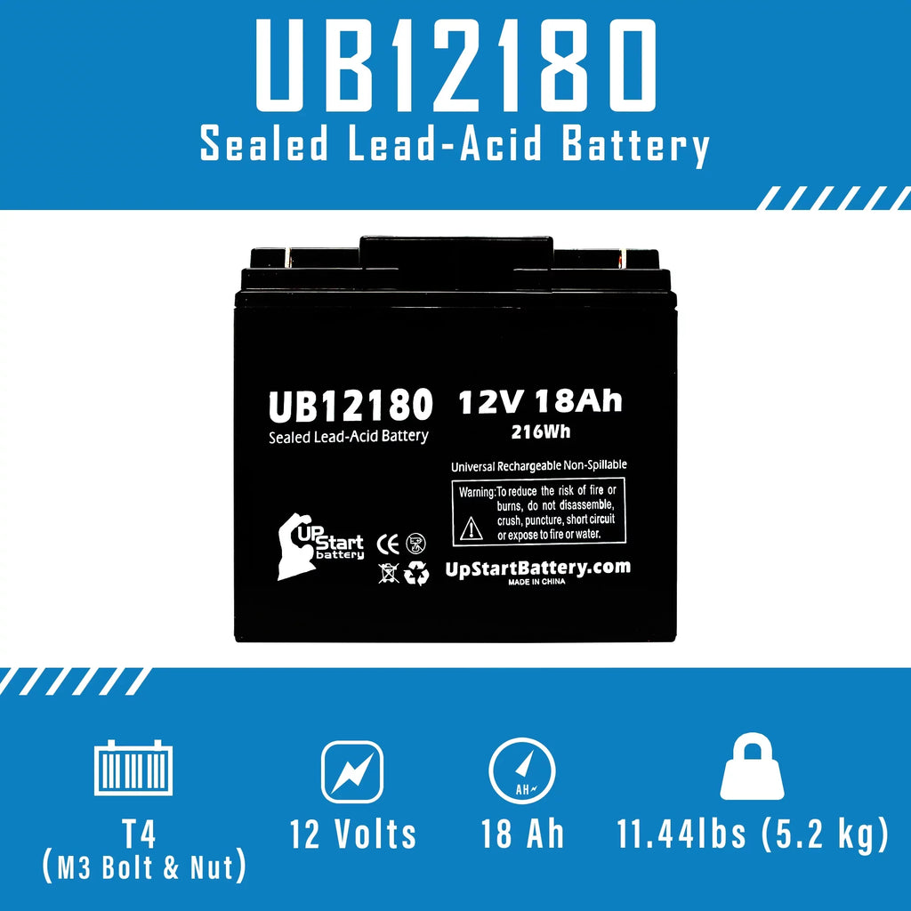 CF12V18 AGM, Replacement 3x Lead SLA) Eagle T4 Pitcher 18000mAh, Pack - Battery UB12180 18Ah, - Terminal, Battery Sealed (12V, Acid Universal Compatible