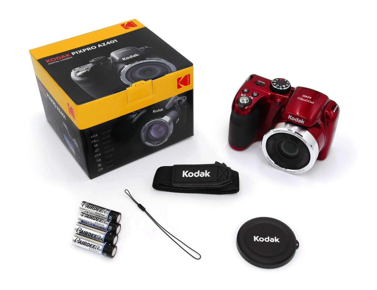 Digital 16MP AZ401 Bridge Zoom Camera Optical HD720p - PIXPRO video KODAK (Red) 40X