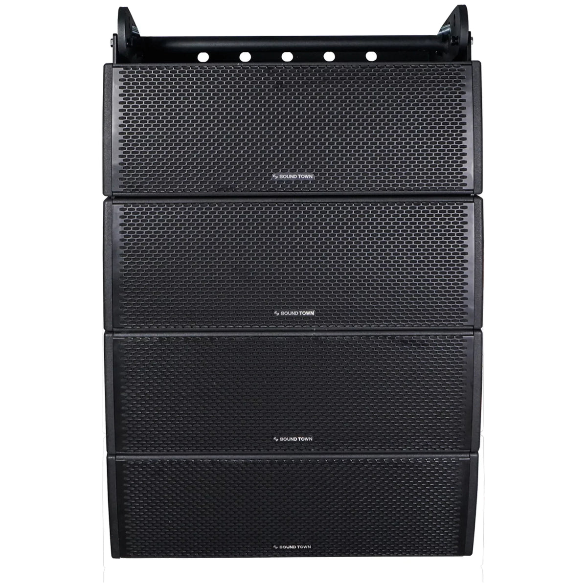Dual System Line Town x Drivers, 8” 3” Range/Bi-amp Passive Full 4 Switchable, Titanium All-Weather (ZETHUS-IP208X4) Sound Array with Compression Water-Resistant