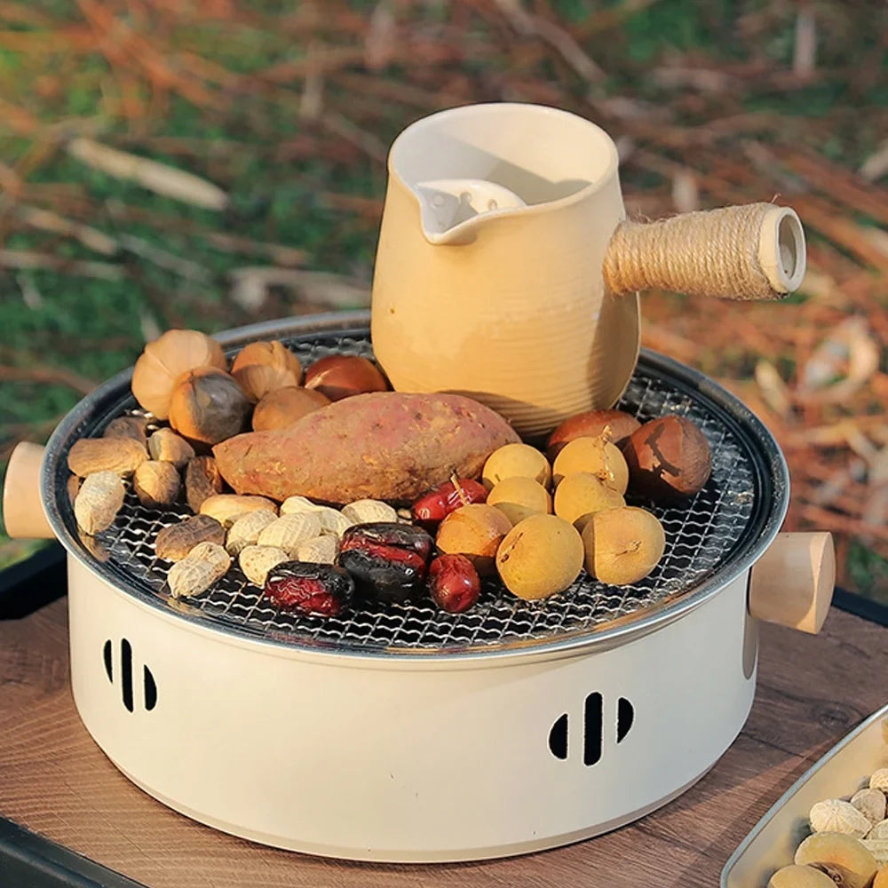 for Split Steel Walmeck Charcoal BBQ Portable Camping Grill, Stainless Travel Grill and