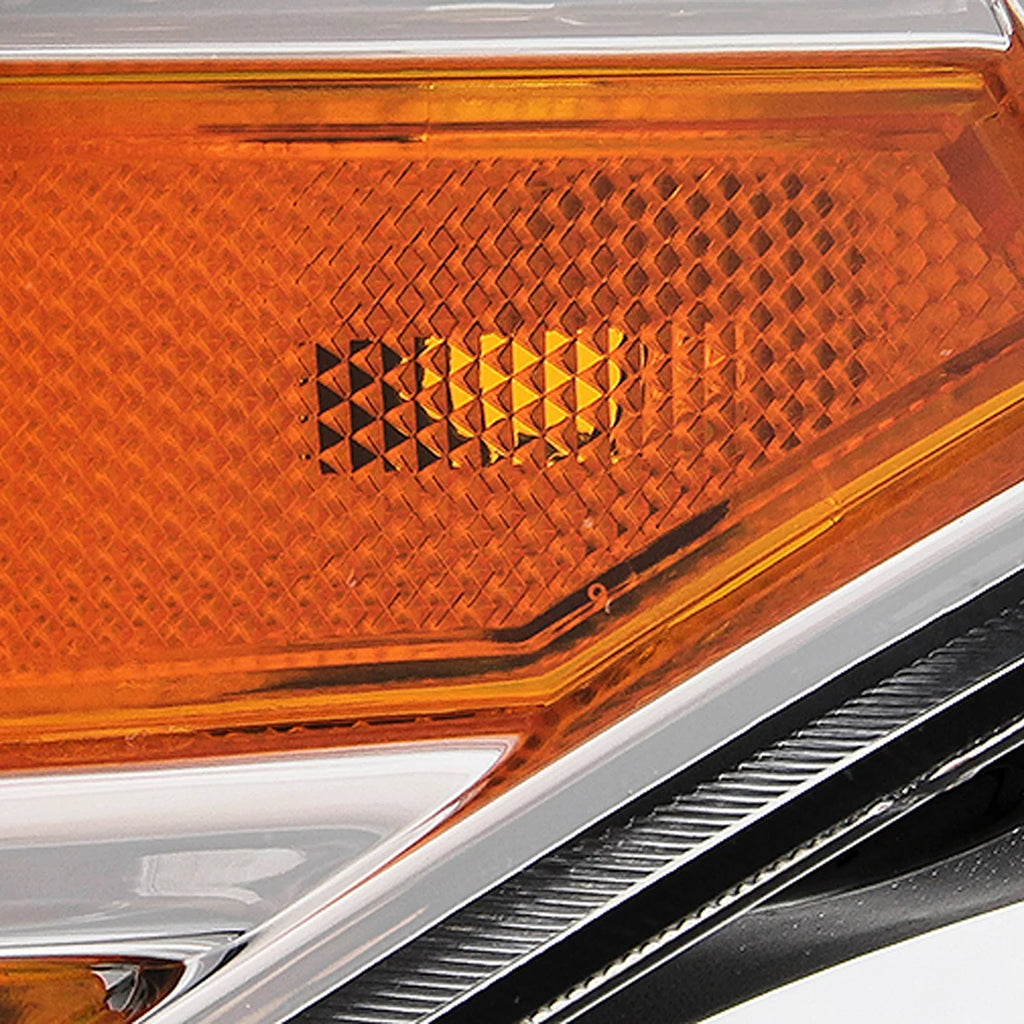Cab - Extended Truck Frontier Pair Left+Right Fits 2009-2021 Crew AKKON Signal Headlights Style] Chrome [Halogen Pickup w/ Amber