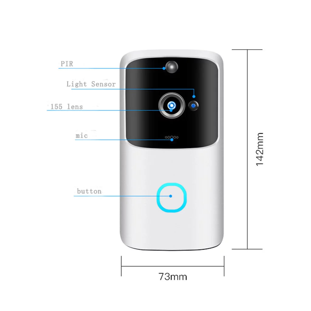 Doorbell Vision for Camera Speaker Night & Doorbell Wireless Hd Ios&Android Wifi Operated Video Audio Motion
