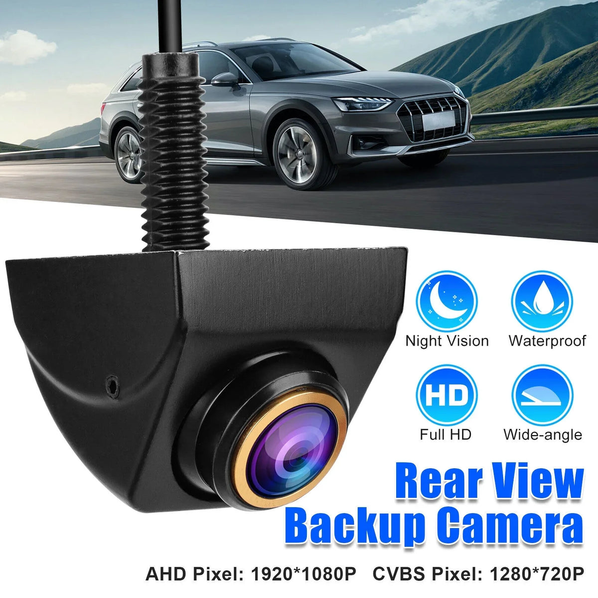 Camera 170° Cam Reverse Parking Waterproof Backup View Rear Car Adjustable 360°