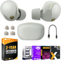 Wireless Noise 2 YR Bundle Canceling Earbuds (Silver) Sony with Warranty WF-1000XM5