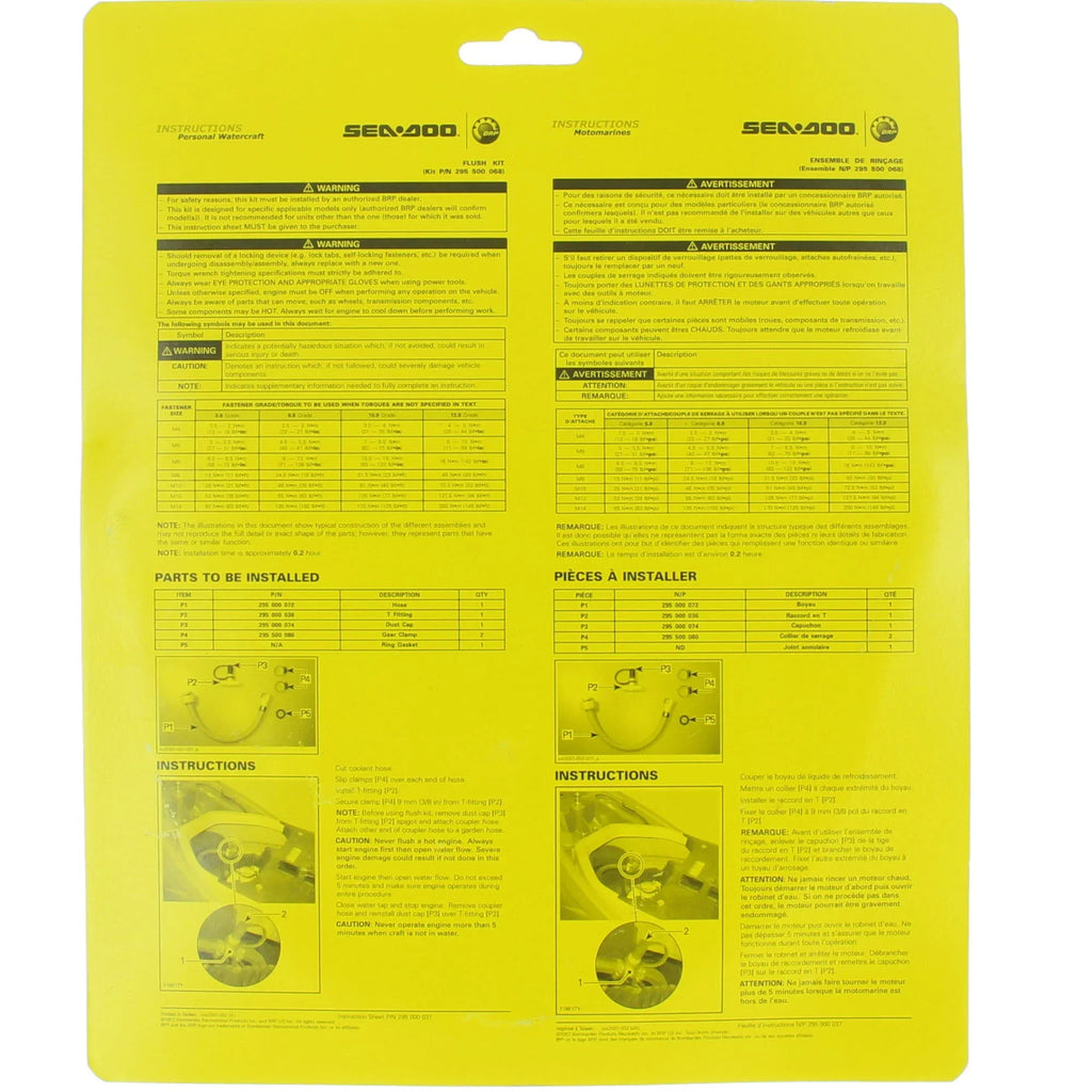New Kit, 295500068 Engine Flush OEM Sea-Doo