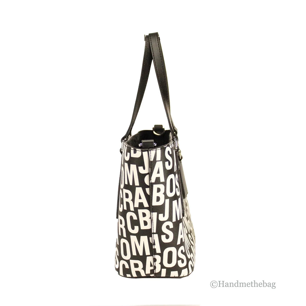 Crossbody Saffiano Jacobs Leather Bag Marc Monogram Print Small White Tote