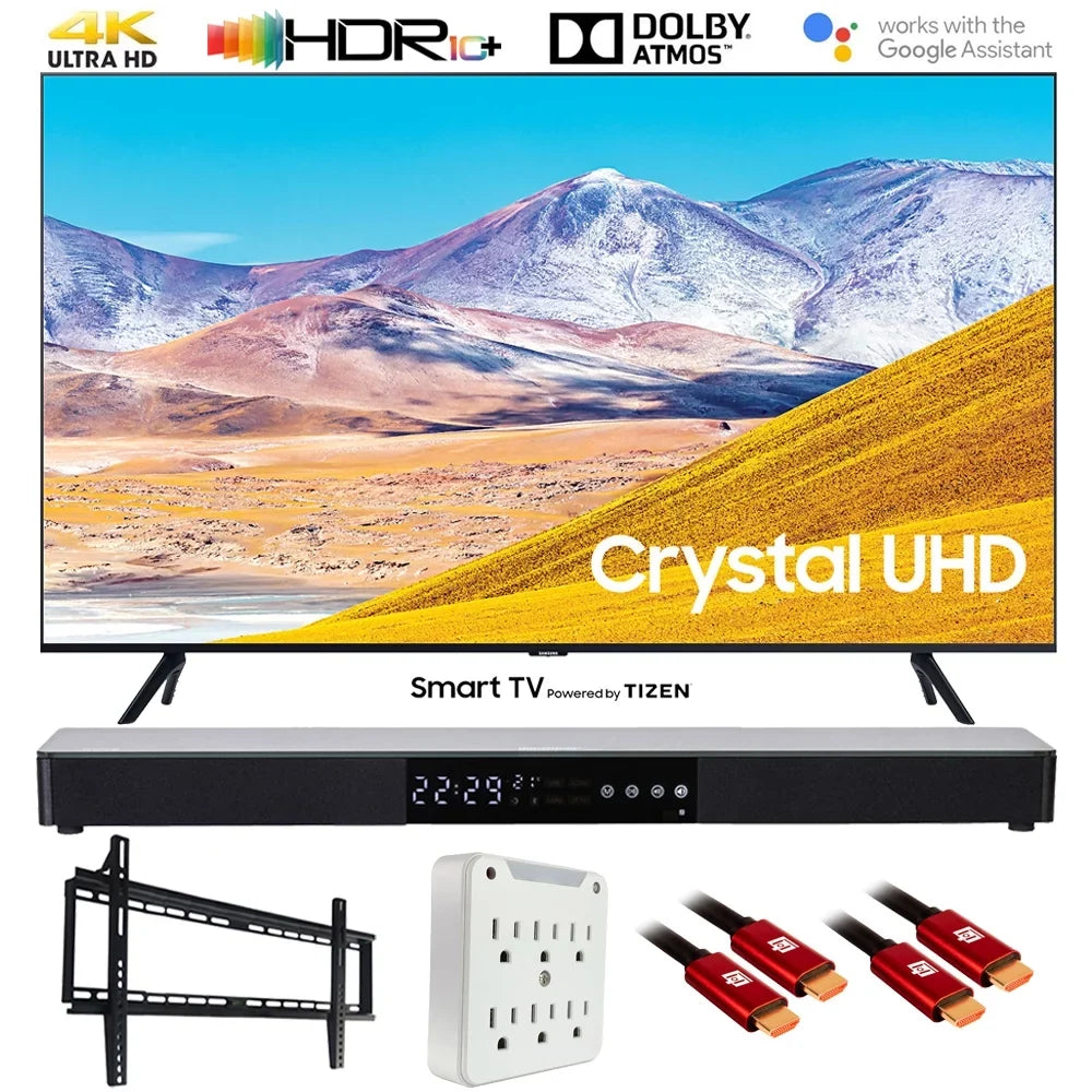 85TU8000 Soundbar, Inch Deco TU8000 TV Model) LED TV) (2020 Home (UN85TU8000FXZA Ultra HDMI Bundle Mount UN85TU8000 Gear 85 with Theater 4K Cable and Smart HD Samsung Accessory Kit Wall 85"