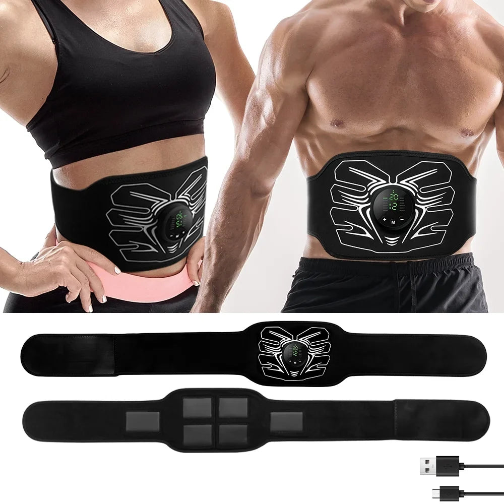 Muscle for Office Machine,Abdominal Ab Home Equipment Portable Stimulator Fitness Workout Toning Abdomen Stimulator,Ab Belt ABS Workout