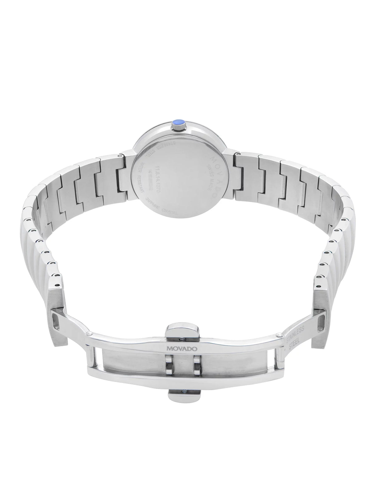 MOP Steel 0607048 Ladies Sapphire Quartz 26mm Grey Watch Dial Movado Museum