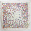 Multicolor Monogram Muffler Louis White Women's Pre-Owned Silk x (Good) Vuitton Scarf