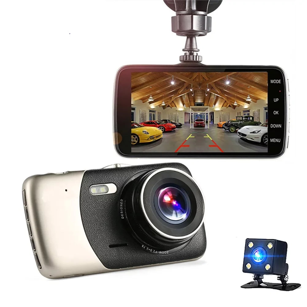recording driving double 1080P front rear HD recorder vision car recorder CAR and night DVR