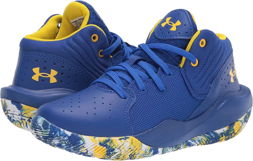 Unisex-Child Years 12 21 Kid Armour 4-8 Under Little Royal Little Shoe Jet 400/White Basketball Kid Pre-School