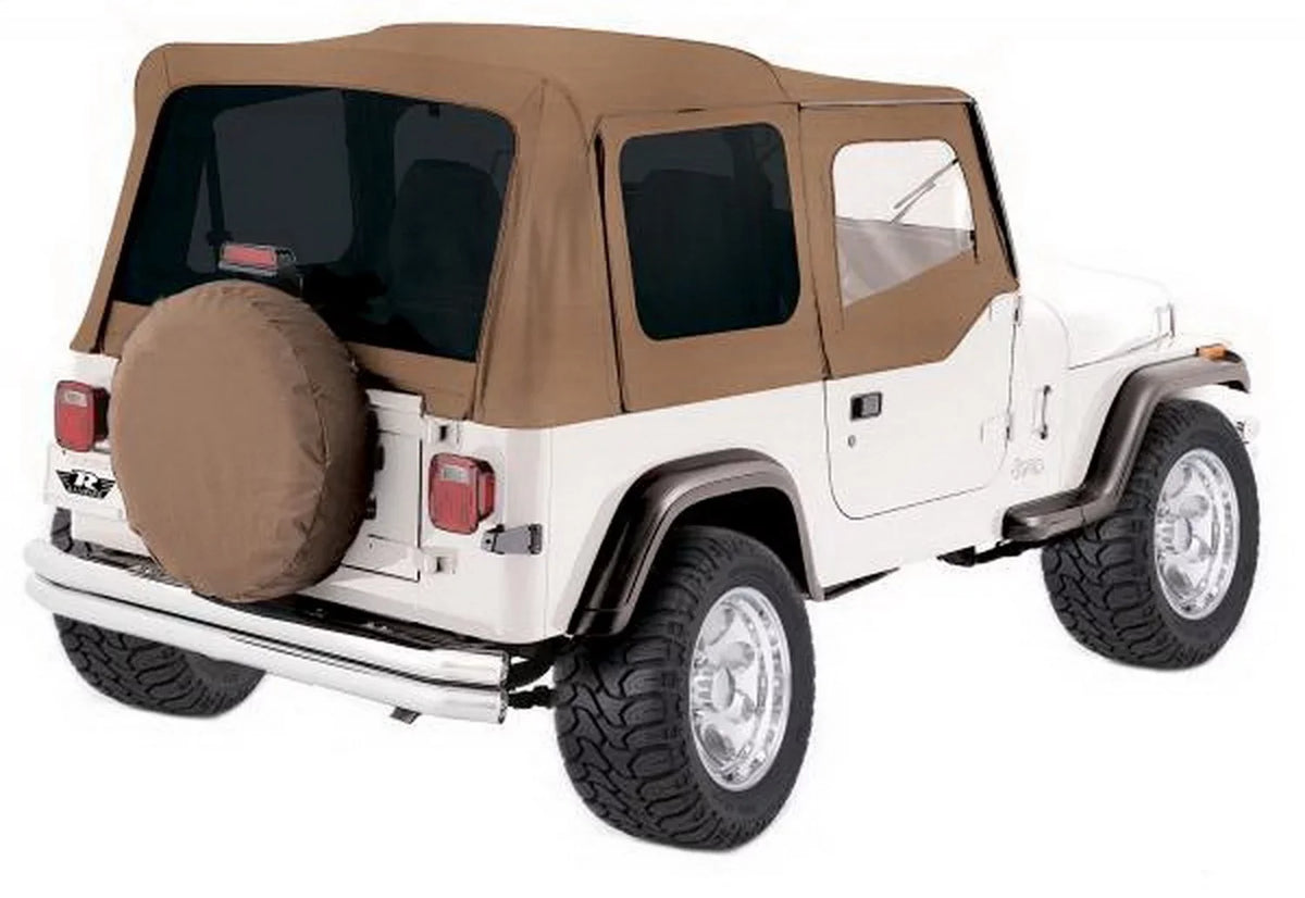 Door YJ 99617 Skins, With Replacement Wrangler by Rampage RealTruck 1987-1995 For Jeep Soft Spice Top Factory