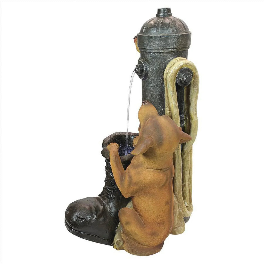 Toscano Fire Sculptural Hydrant Pooch Fountain Design