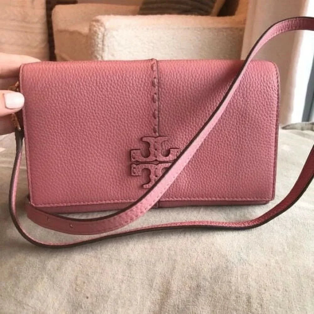 Handbag NW Wallet McGraw Leather Pink Shoulder Magnolia Tory Crossbody Bag Burch