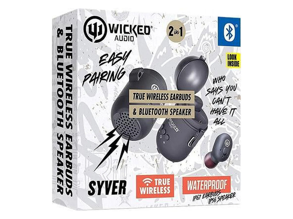 '+ Speaker - WI-TW3850 Audio Syver Wireless Combo Earbud Wicked True
