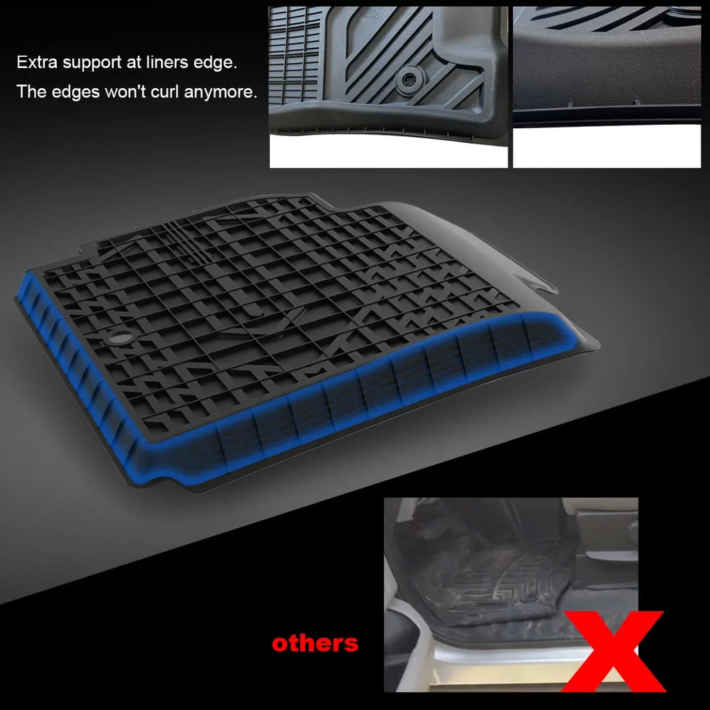 Bench and Only) Jeep (2nd Grand Mats Durango Floor Cherokee(NO Jeep Floor 2nd for TPE Row Row, 1st Dodge Set, Cherokee), Car Liners All Seat LASFIT Weather / 2016-2021