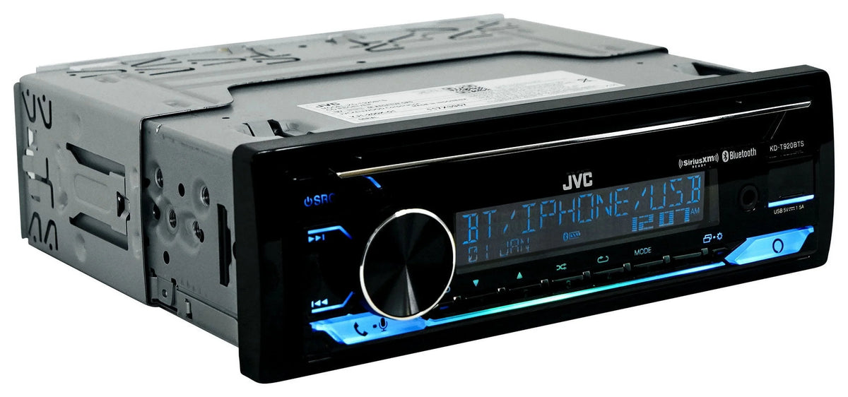 Bluetooth/Alexa Car Unit, KD-T920BTS w/ in-Dash Single-DIN Ready Built-in/SiriusXM JVC Receiver CD
