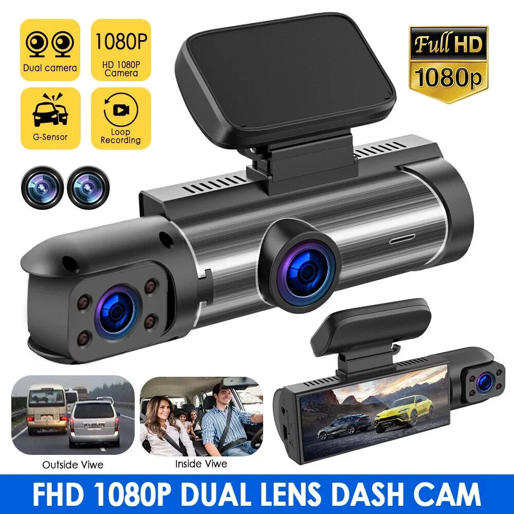 Parking Vtin Lens G-sensor Recorder 1080P Dash Car Video Monitor Cam HD Dual Camera