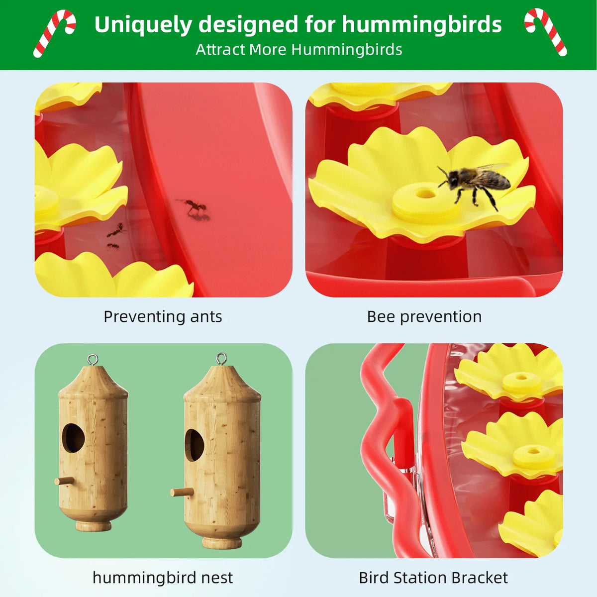 House, Feeder 350+ Feeder Hummingbird Identify Outdoor Gift Smart Attract Bird Up-Close,AI Hummingbird Camera Hummingbird Unique More Camera 2 Capture,Birdwatching Wooden for Species, Auto-Video with