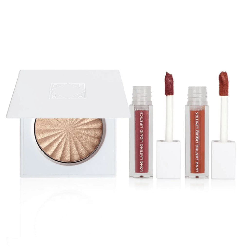Set - & Lipstick piece - Heatwave - OFRA Winter Holiday set Highlighter 3