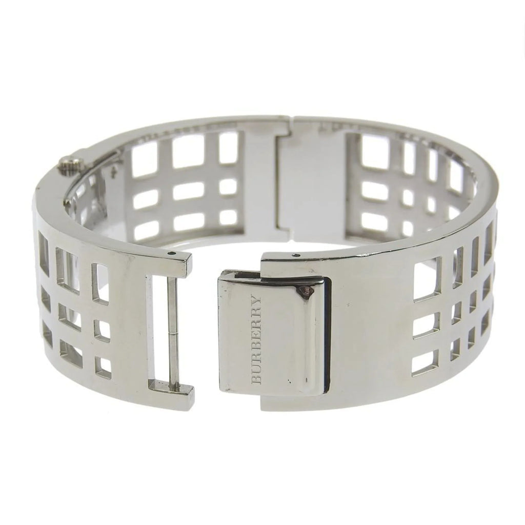 Brown Steel BU4701 Display BURBERRY Ladies Analog Heritage (Fair) Dial Pre-Owned Burberry Quartz Silver Bangle Stainless Watch