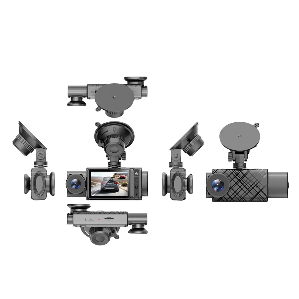Car Video 2in Cam Mirror Clear Gecheer Recorder Recording Rearview 3 Multi-Language Recorder Car Auto Driving Safety Cameras Dash Car