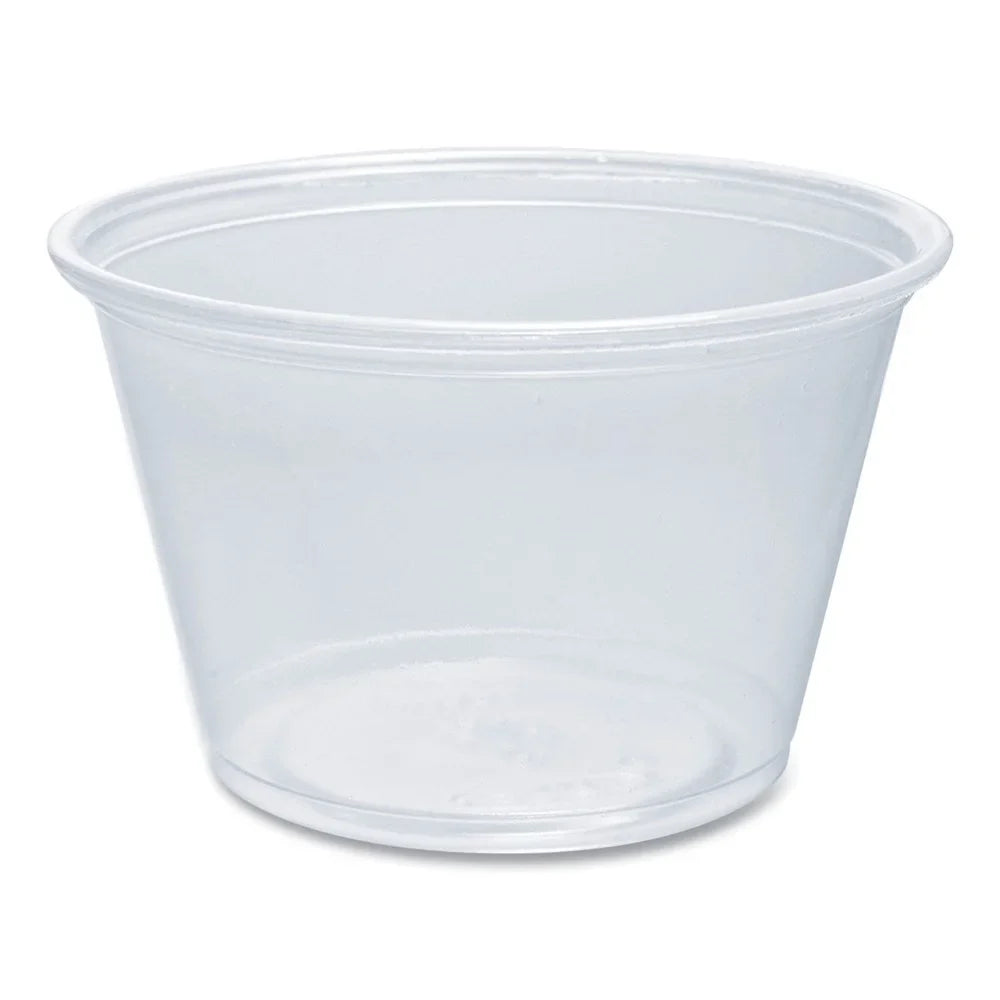 oz. (2500/Carton)] Portion Dart Complements - Polypropylene Conex Clear 400PC Containers 4