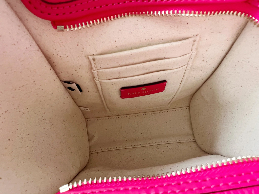 Bikini White Top Kate Mini Ella York New Tote Zip Pink Spade Logo Crossbody