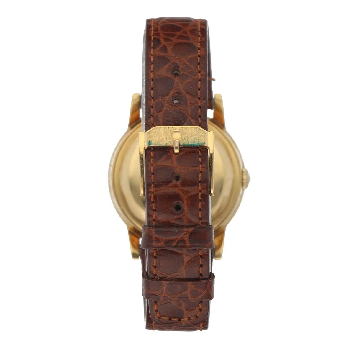 18k Wrist Automatic 34mm Chronometre 1231 Movado Leather Yellow Gold Watch