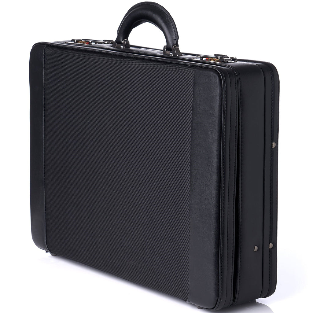Lock Hard Dual Side Combination Expandable Attache Case Alpine Briefcase Swiss