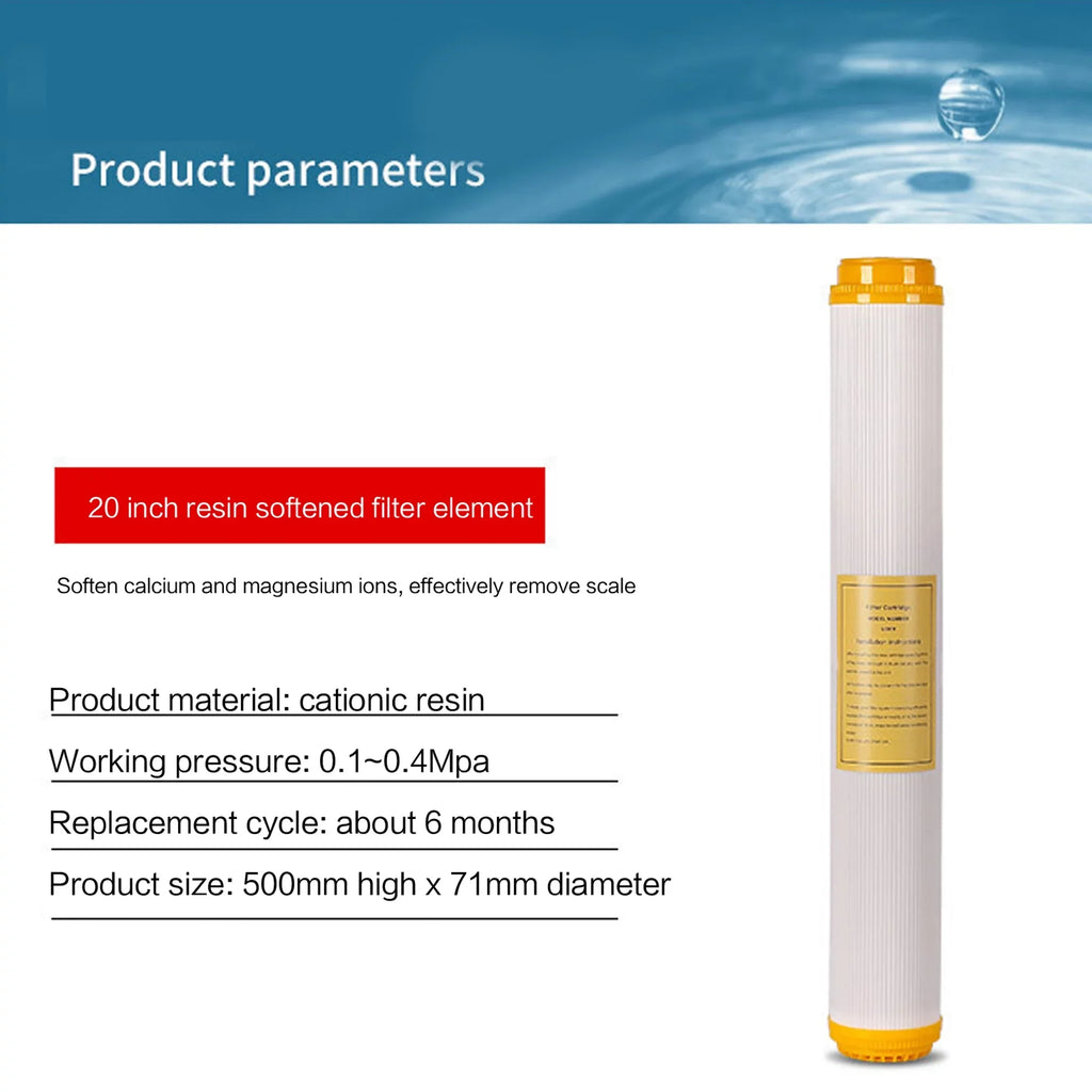 Softening Ion Resin Water Element Exchange Purifier Filter Filter