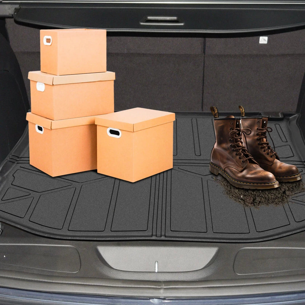 Cherokee Protector TPE Grand Cargo Weather Carpet All Floor Jeep Cargo 2011-2022 Rubber Liner Trunk Mat Custom Rear Fit Car