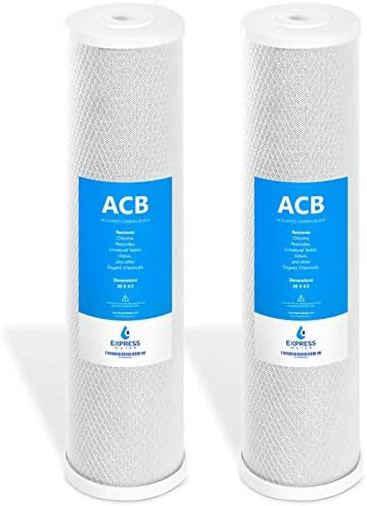 pack filter 5 micron activated water filter house capacity filter acb 2 inch 4.5” carbon block filter water large replacement filtration x whole water 20”