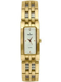 Watch Champagne Expansion Dial Womens Rectangular Goldtone with Flex a Easy